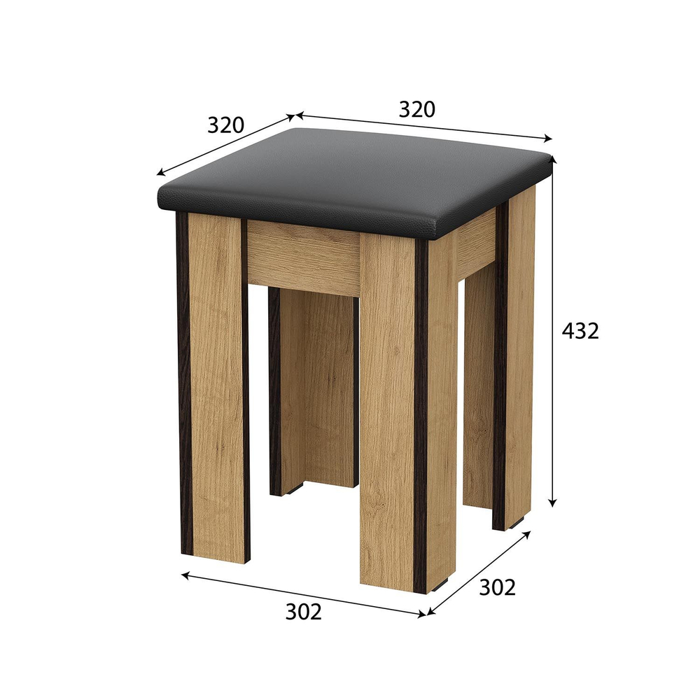 Табурет №1 / Дуб золотой
