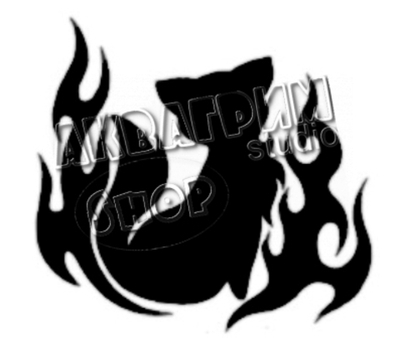 Трафарет для блеск тату "Огненный кот