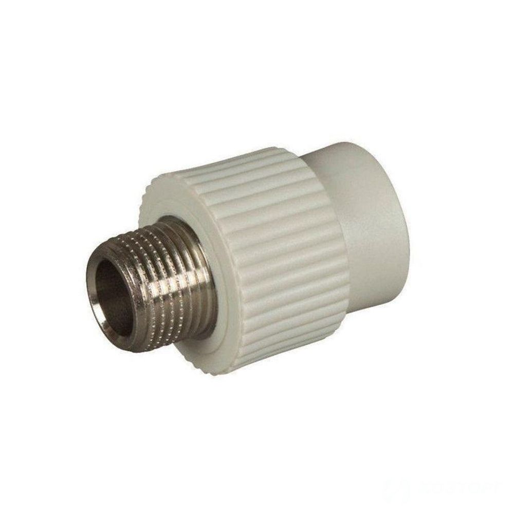 Муфта РР комб. 40*1 1/4" нар. серый (Damento)