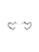 Серьги "Сrooked heart" Silver