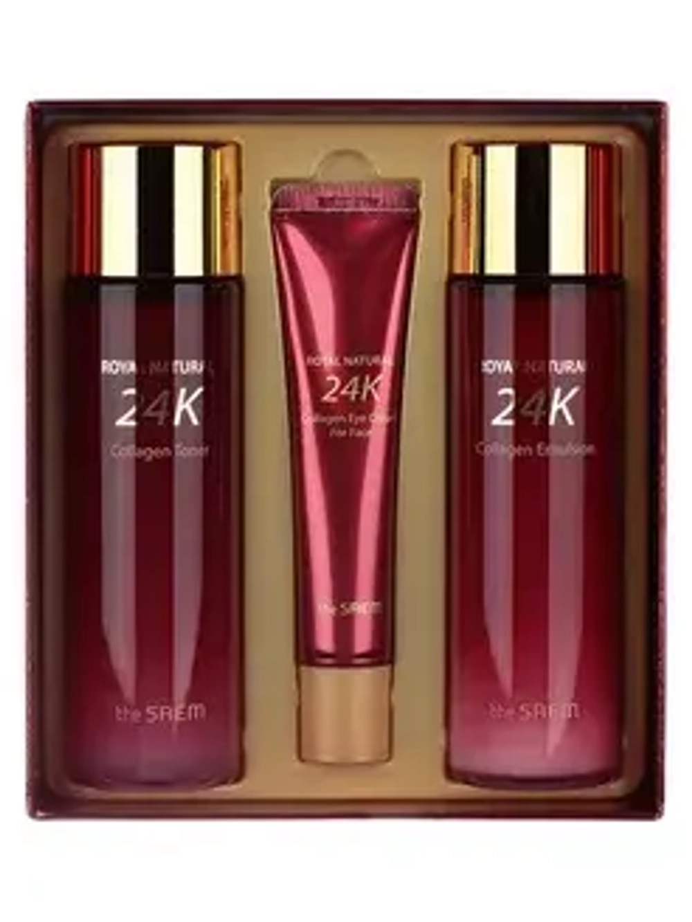 The Saem Антивозрастной уходовый набор Royal Natural 24K Collagen Skin Care Сет 3