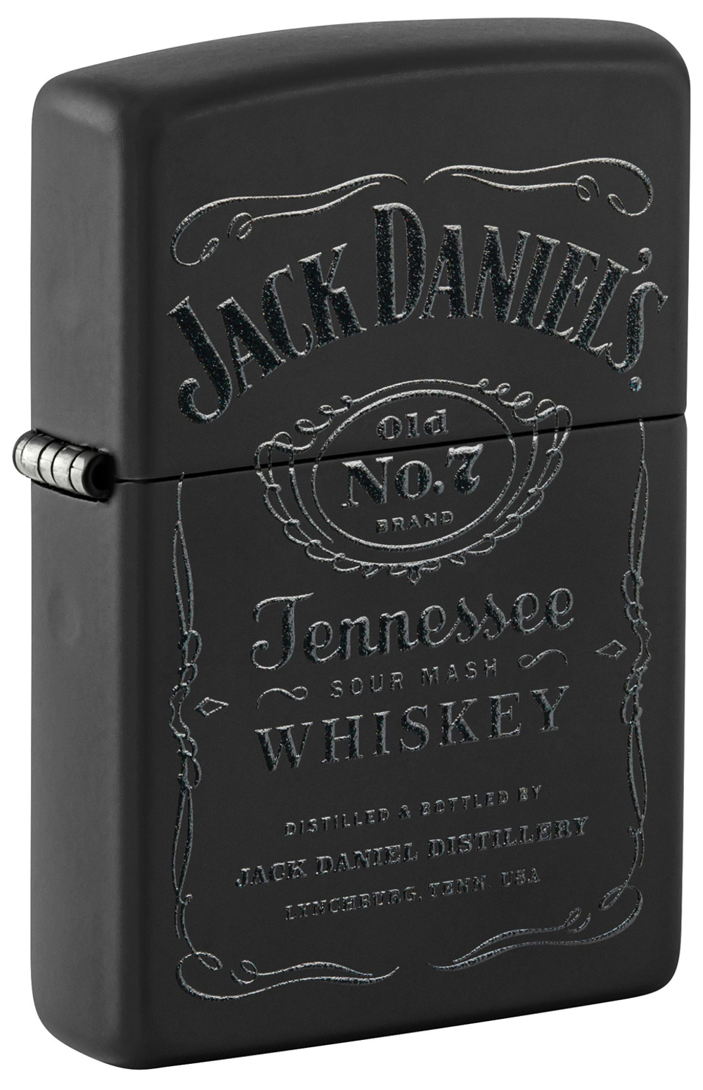 Набор Zippo Jack Daniels®: зажигалка с покрытием Black Matte и кожаный чехол в подарочной коробке