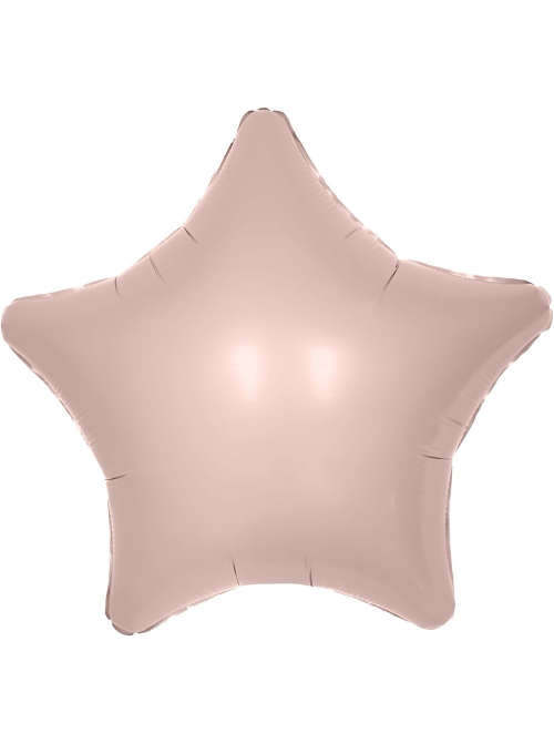 Шар фольга звезда 46см Пыльная роза