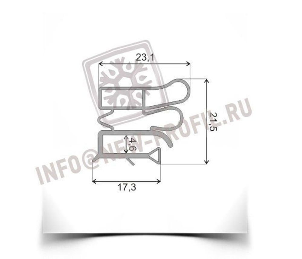 Уплотнитель для холодильника Vestfrost BKF 420 м.к 505*575 мм (012 АНАЛОГ)