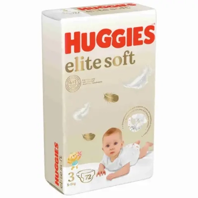 Подгузники Huggies Elite Soft 3 5-9кг 72шт
