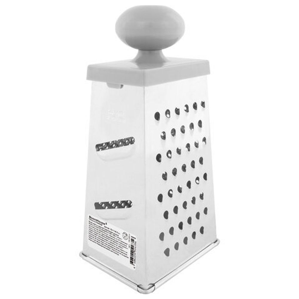 Терка 4 грани 23х11х8,5 см, белая жесть, САМАЯ УДОБНАЯ РУЧКА, BOOMHOUSE (БумХаус), 701857