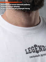 Футболка оверсайз хлопковая белая LEGENDA Георгий Победоносец