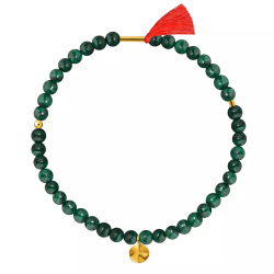 браслет из малахита 4 мм