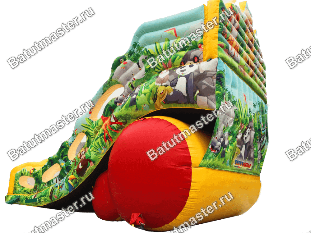 Коммерческий батут-горка "Царь зверей-2"
