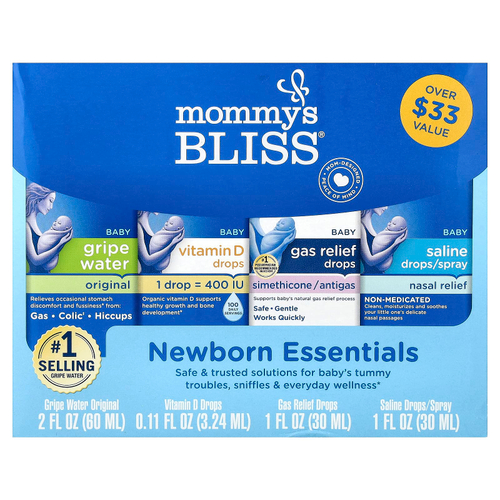 Mommy's Bliss, набор для новорождённых, 4 продукта