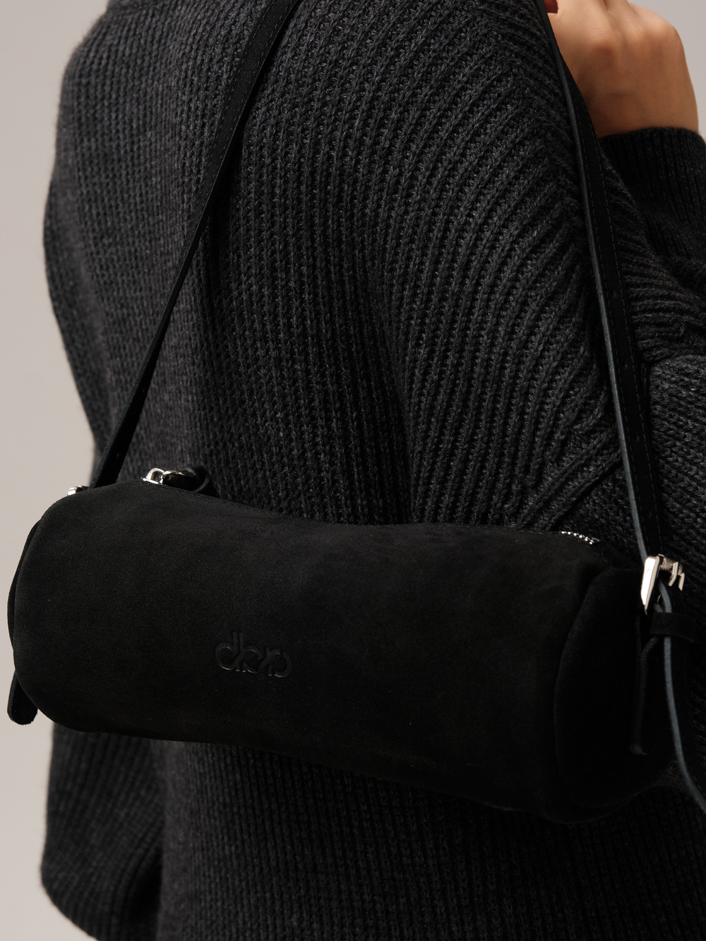 Замшевая сумка DBR 31343 черный велюр