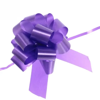 Бант для оформления подарка «Блеск» 3 см, d-11 см, Сиреневый