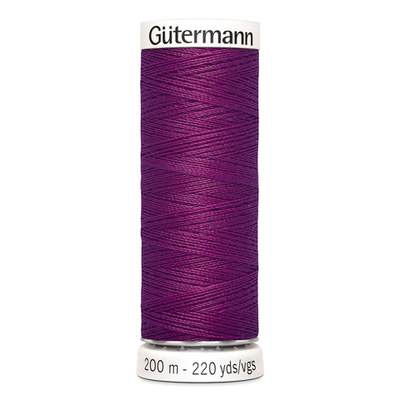 01 Нить Sew-All 100/200 м для всех материалов, 100% полиэстер Gutermann 748277 (718 фиолетовая фуксия)