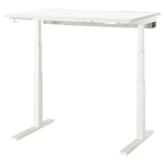 Письменный стол с регулировкой по высоте - IKEA MITTZON/МИТТЗОН ИКЕА, 120х80х62-126 см, белый