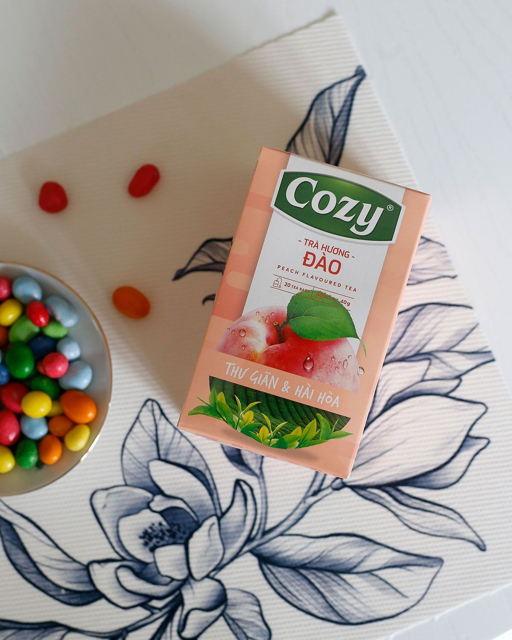 Чай COZY в пакетиках со вкусом ПЕРСИК, 40 г