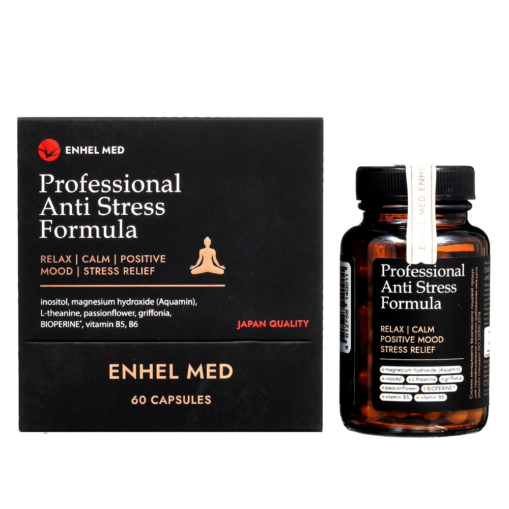 Антистресс комплекс ENHEL med. Professional в капсулах для восстановления сил и энергии (1+1=3)