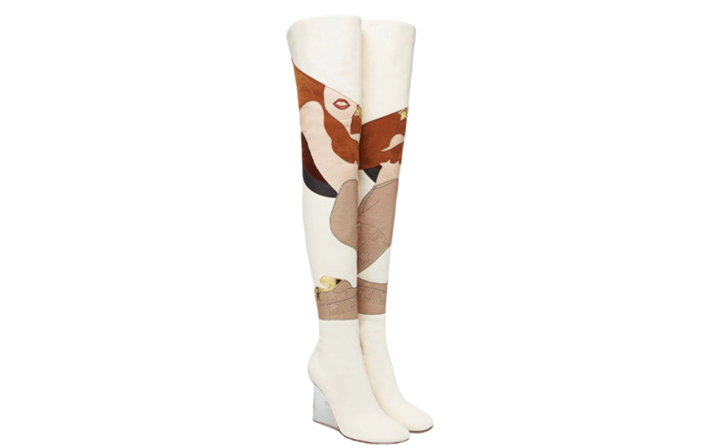 FENDI First Over the knee Boots Women"s White