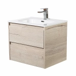 Тумба с раковиной BelBagno KRAFT 60 2C-SO/BB600ETL Rovere Galifax Bianco