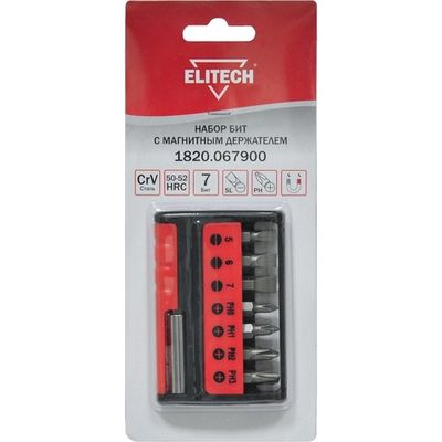Набор бит ELITECH 7 предметов   1820.067900
