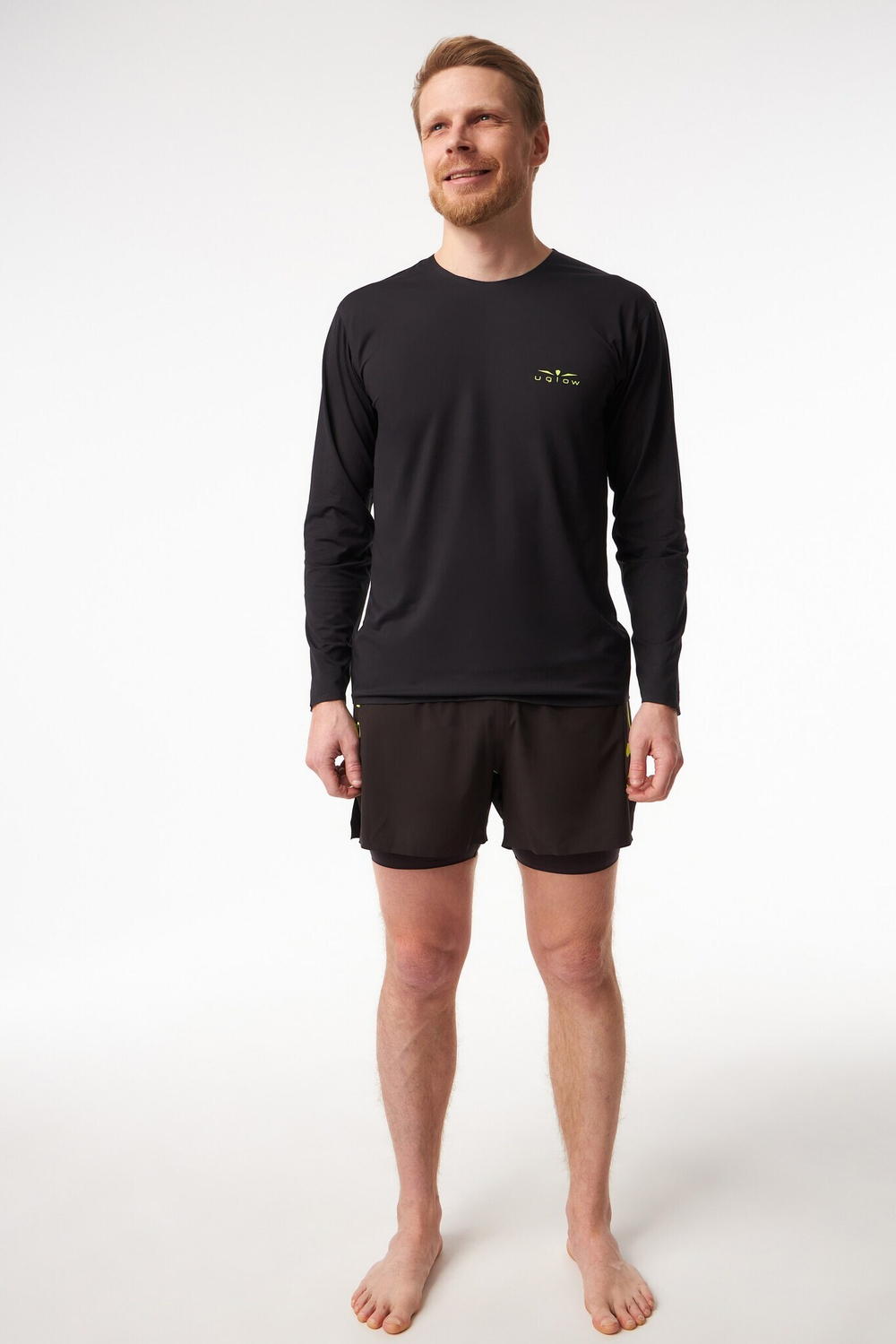 ЛОНГСЛИВ УТЕПЛЕННЫЙ МУЖСКОЙ BASE LAYER TEE LS | BLACK YELLOW