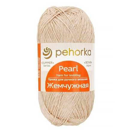 Жемчужная пряжа Пехорка 50%хлопок 50%вискоза 5х100г/425м (43-Суровый лен)