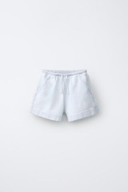 ZARA ДЖИНСОВЫЕ ШОРТЫ, ГОЛУБОЙ