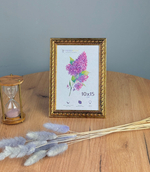 Фоторамка 10х15 см, коричневая, орнамент золото, арт. 1015.144276