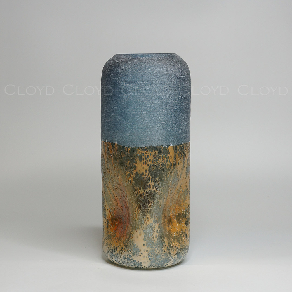 Ваза Cloyd арт.50138 / выс. 37 см - синее стекло / серия 1659
