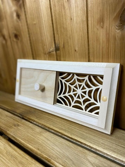 Вентиляционная решетка для бани и сауны с задвижкой Паутина 28см *12 см