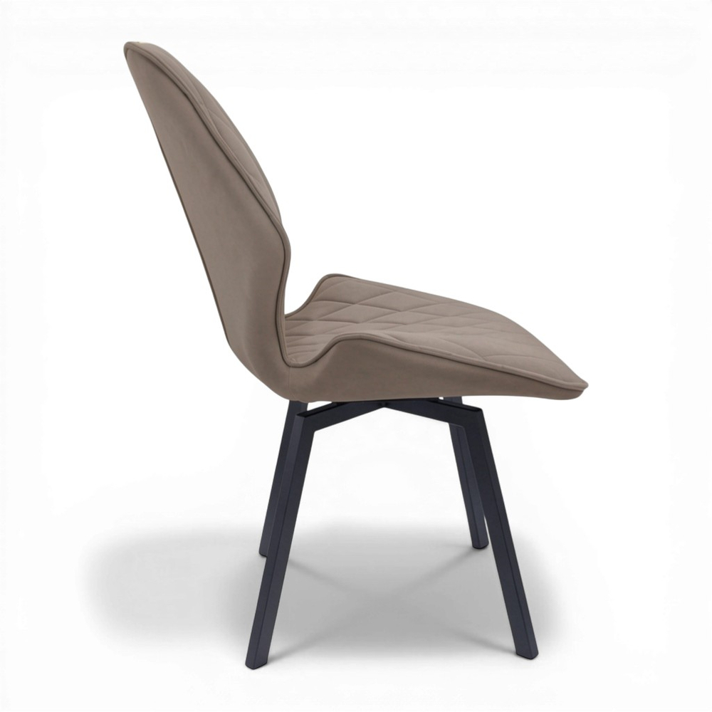 Стул поворотный "Раф 360" (арт. 342П), велюр Бренди В05 латте, ножки черные.