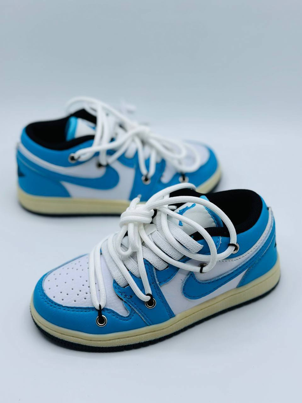 Детские кожаные кроссовки Nike Off White