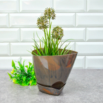 Горшок цветочный 3л Элеганс Минерал, золотая скала