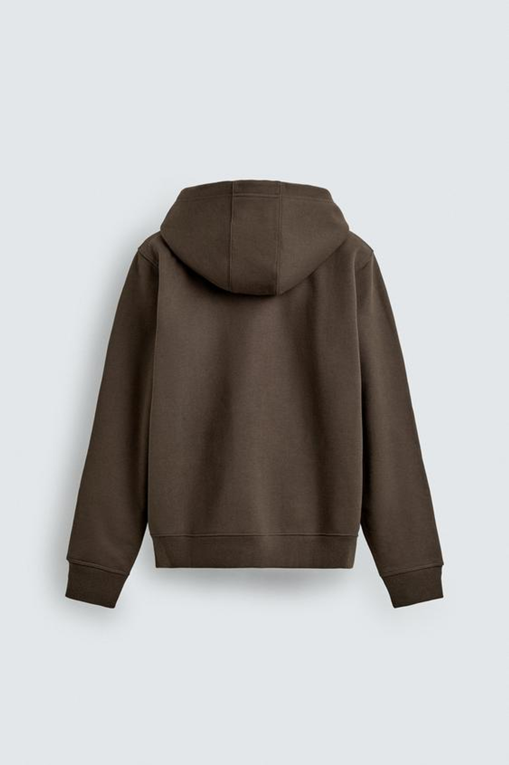 ZARA ТОЛСТОВКА НА МОЛНИИ С КАПЮШОНОМ HEAVYWEIGHT ORIGINS, ШОКОЛАДНЫЙ