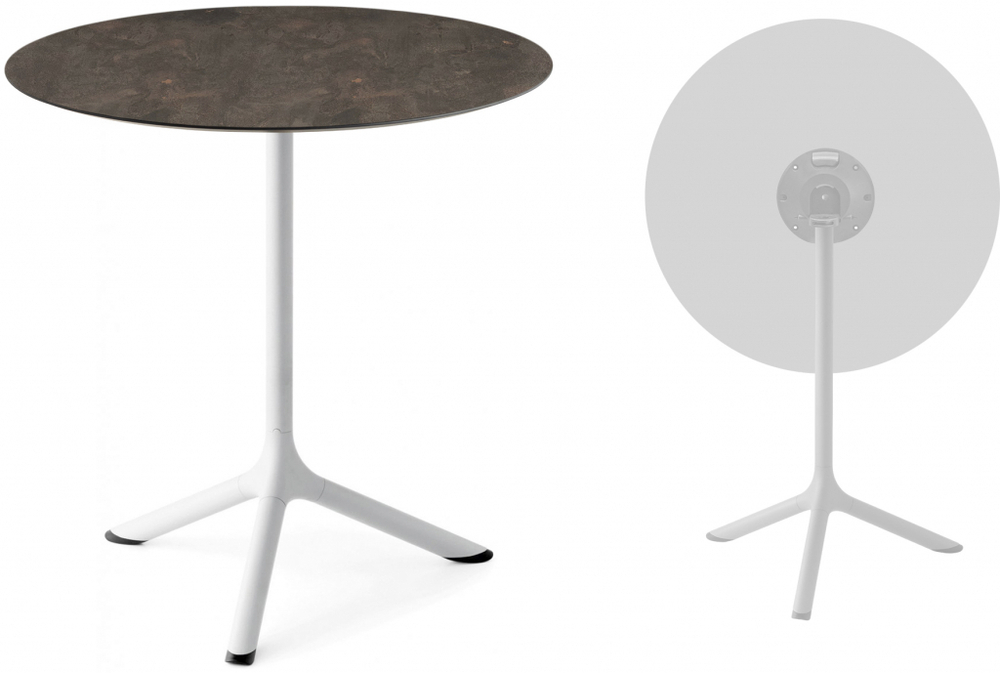 Стол ламинированный обеденный складной Scab Design Tripe Folding, белый, кортен