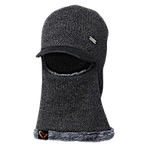 Маска ветро защитная Savage Gear Fleece Balaclava Black Grey Вязаная Подкладка флис Черно-серая 59216 (Балаклава)