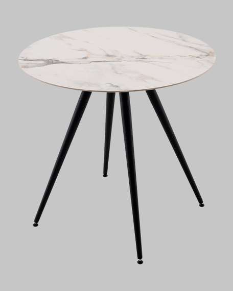 Стол Ники круглый столешница керамика Ice Jade 800