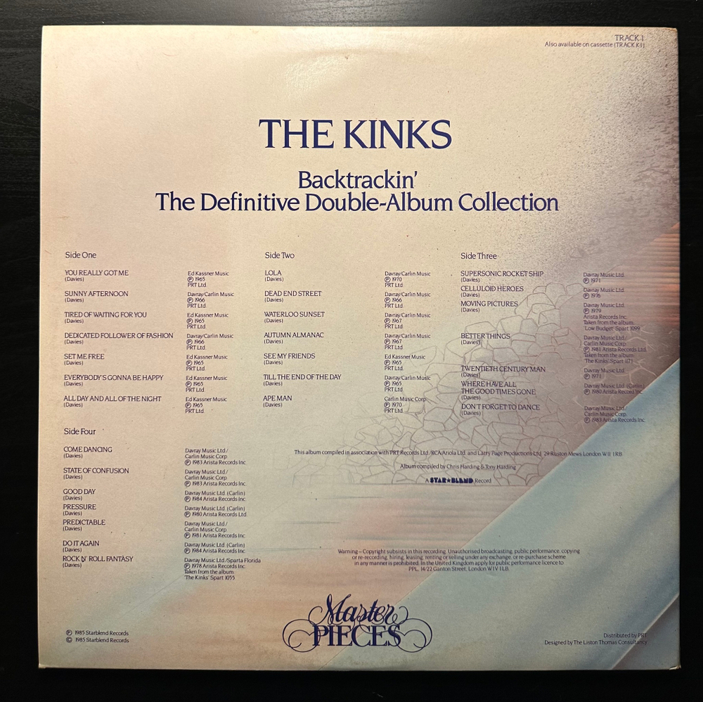The Kinks - Backtrackin' 2LP (Англия 1985г.)