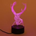 Светильник ночник «3D-Олень» LED 22,5*11см 220 Вт