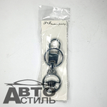 Брелок для ключей МЕТАЛЛ ТОЙОТА\TOYOTA круглый РУЛЬ с 2ным карабином