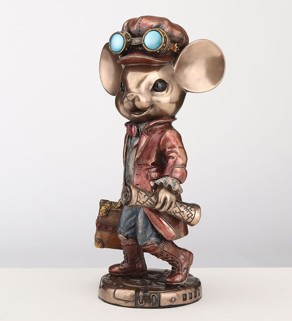 Veronese WS-1359 Статуэтка в стиле Стимпанк «Мышь-путешественница»