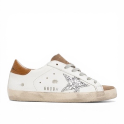Кеды Golden Goose White & Tan Super-Star Sneakers