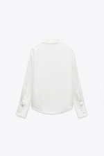Рубашка slim из 100% шелка — zw collection