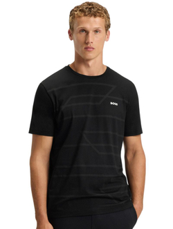 Теннисная футболка BOSS Pattern GOC - black