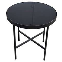 Стол журнальный МеталлАрт М011 стемалит черный/черный