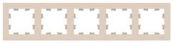 Рамка Systeme Electric ATLASDESIGN 5-постовая бежевая 35981