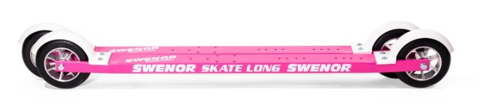 Лыжероллеры SWENOR удлин., коньк. Skate Long (колесо №2) Pink Edition