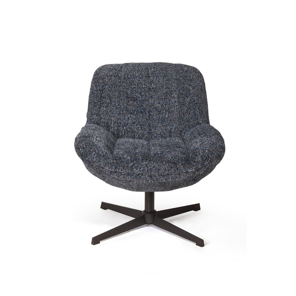 Кресло с кручением Mateo, букле биколорный синий