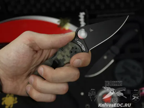 Нож складной Spyderco Para 3 223GPCMOBK c черным клинком CPM-S45VN, рукоять камуляжный  G10