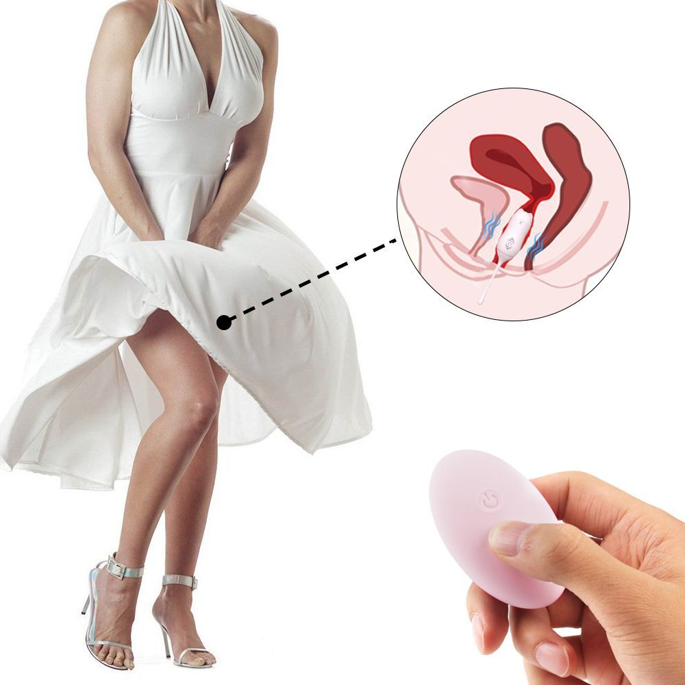 Нежно-розовое виброяйцо MiaoU с пультом ДУ (Цвет: нежно-розовый)