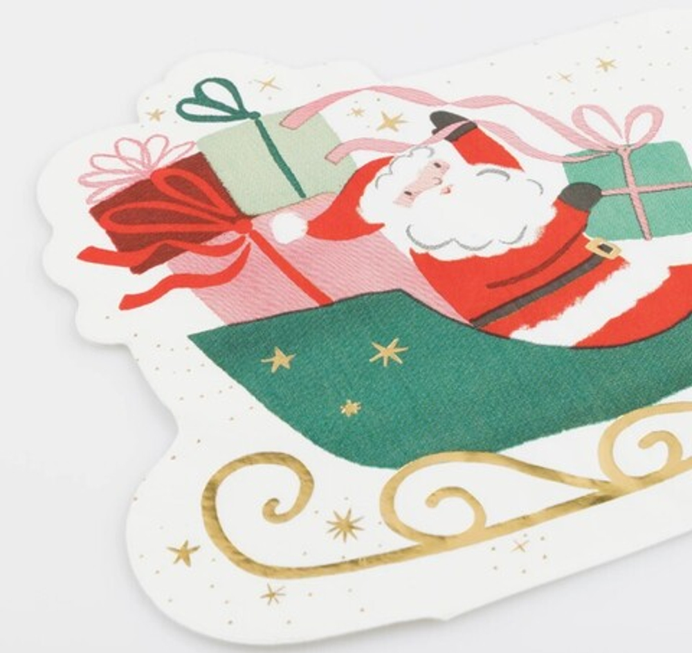 Салфетки фигурные «Сани» 16 шт. (2025)